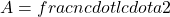  A = frac{n cdot l cdot a}{2} 